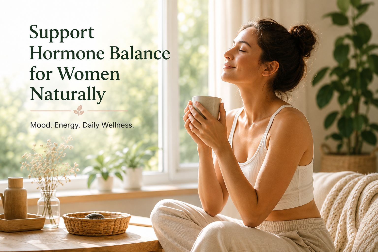 hormone balance for women morning wellness routine lifestyle calm energy