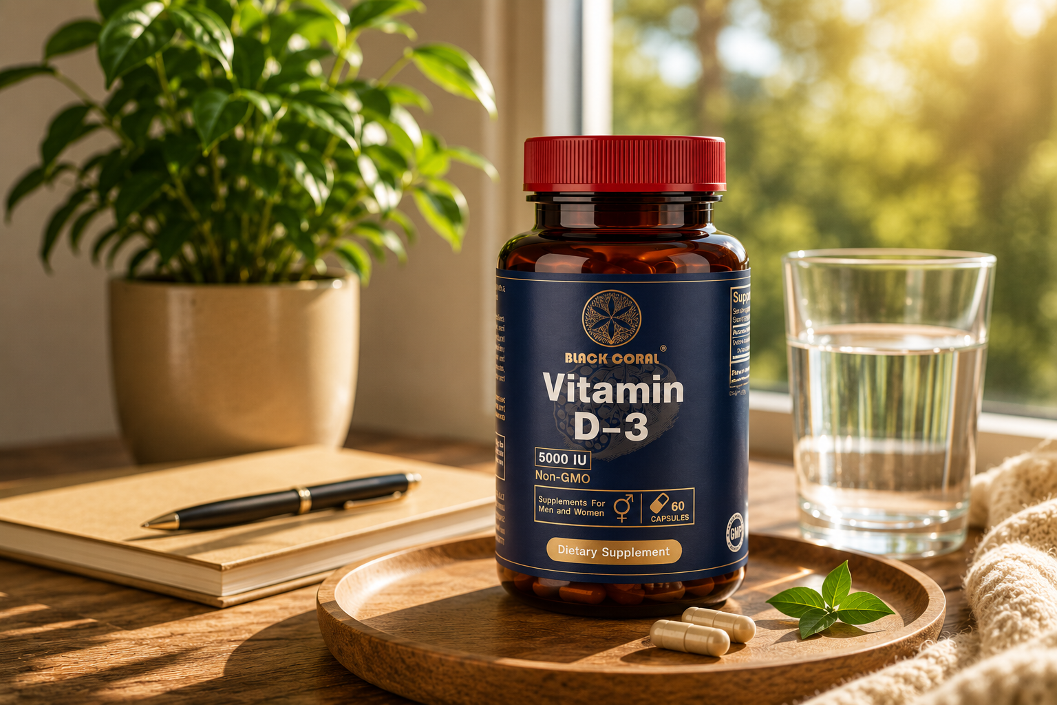 Vitamin D3 5000 IU Capsules | Immune & Bone Wellness Support