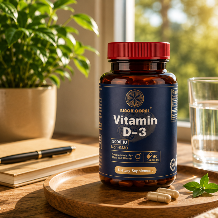 Vitamin D3 5000 IU Capsules | Immune & Bone Wellness Support
