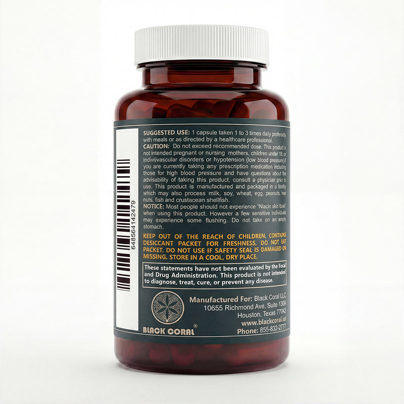 Blood Pressure Support Capsules - Black Coral