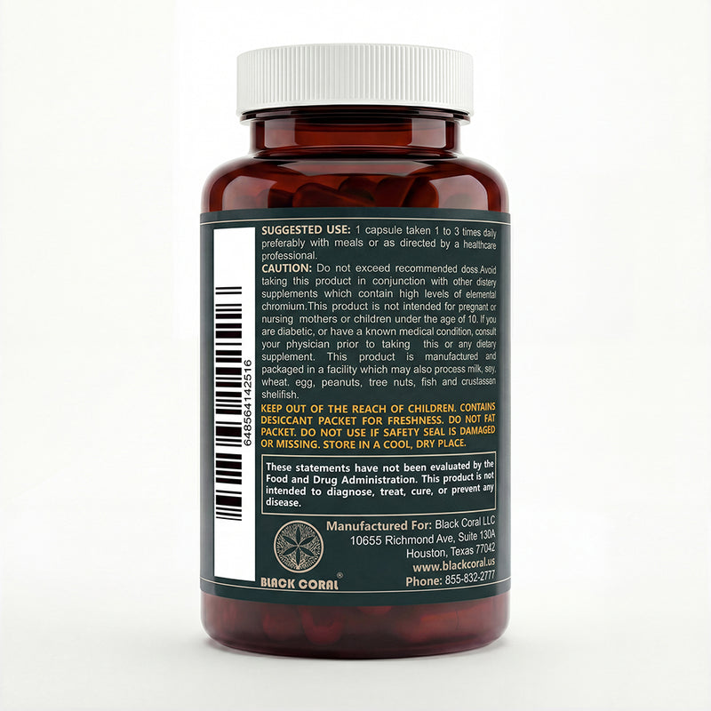 Blood Sugar Support Capsules - Black Coral