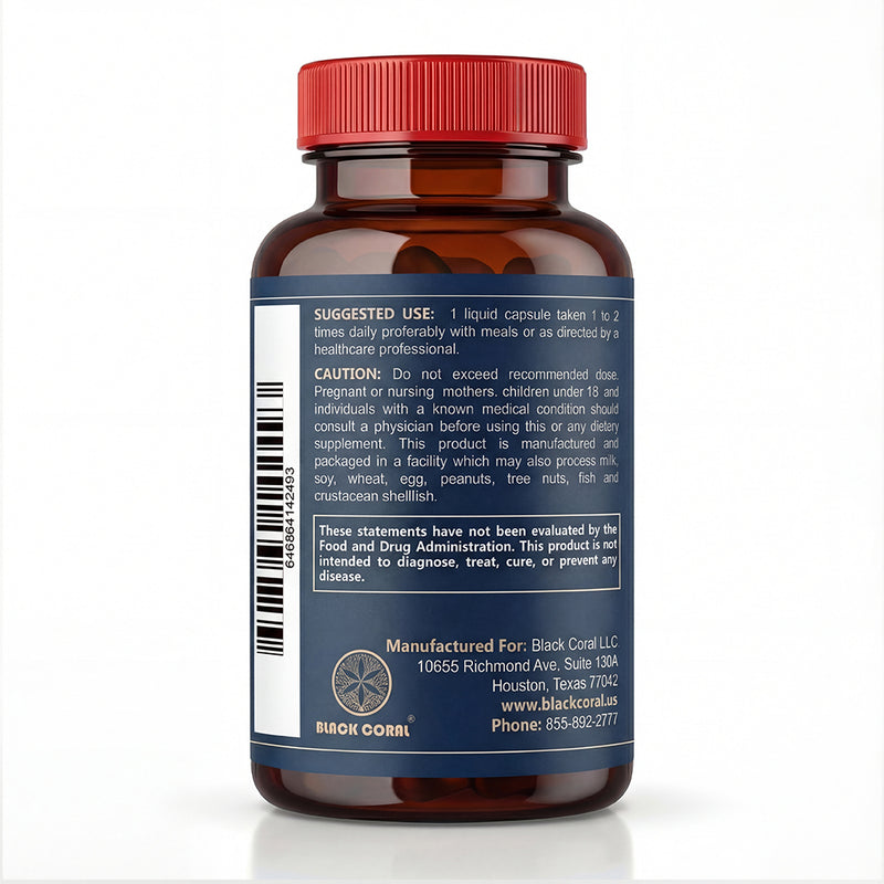 CoQ10 120mg Liquid Capsules - Black Coral