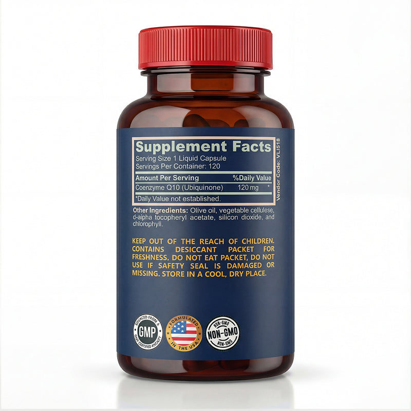 CoQ10 120mg Liquid Capsules - Black Coral