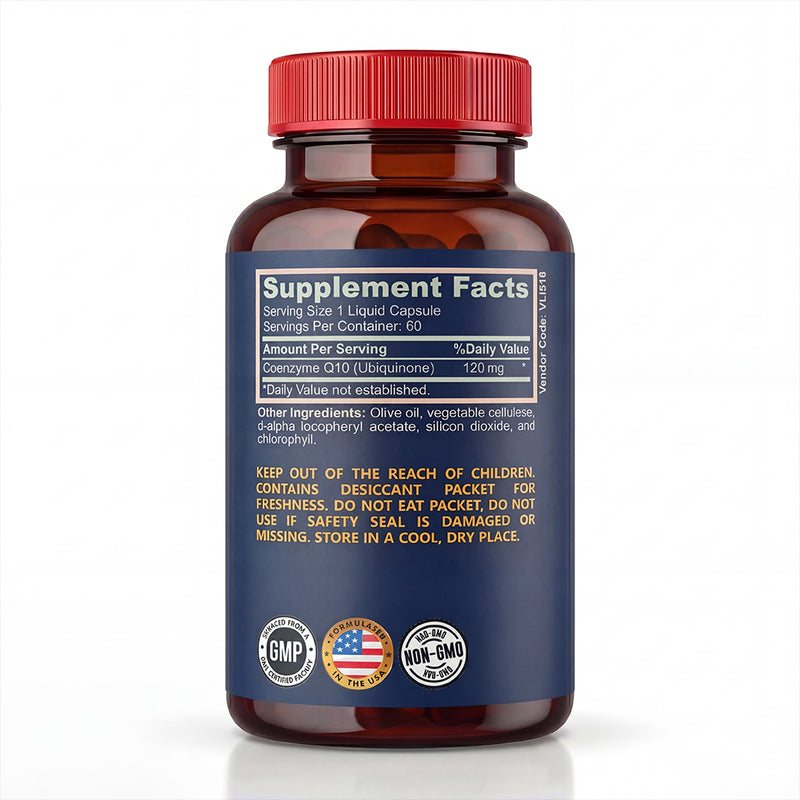 CoQ10 120mg Liquid Capsules - Black Coral