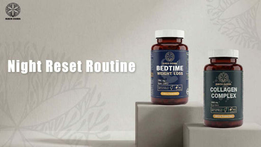 Black Coral night reset routine supplements including bedtime weight loss and collagen for recovery and overnight wellness support