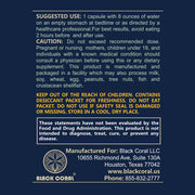 Black Coral Bedtime Weight Loss capsules suggested use directions dosage instructions and caution information label