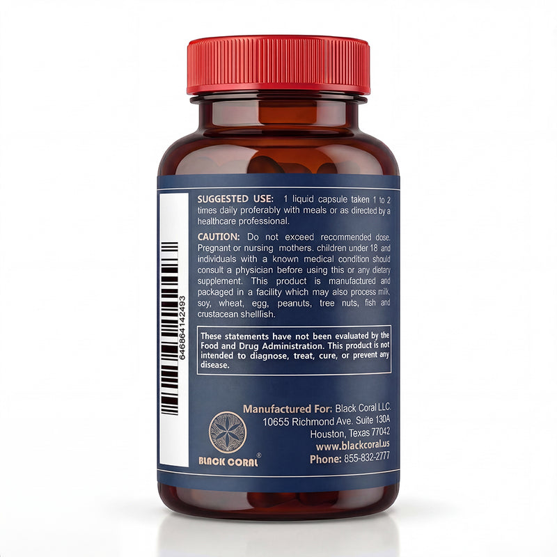 CoQ10 120mg Liquid Capsules - Black Coral