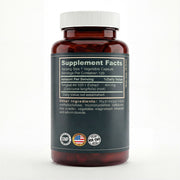 Black Coral Tongkat Ali capsules bottle showing supplement facts panel with 400 mg extract information