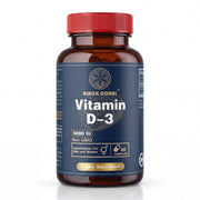 Black Coral Vitamin D3 5000 IU capsules bottle front view dietary supplement for immune and bone support