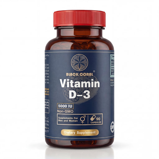 Black Coral Vitamin D-3 5000 IU Capsules - Black Coral